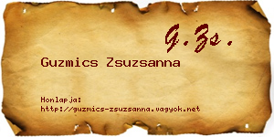 Guzmics Zsuzsanna névjegykártya